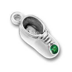 Baby Shoe Charm Sterling Silver, Made in the USA Baby Shoe Charm Sterling Silver, Made in the USA