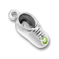 Baby Shoe Charm Sterling Silver, Made in the USA Baby Shoe Charm Sterling Silver, Made in the USA
