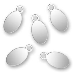 Jewelry Tags Engraved Silver Plated