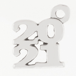 1 Year 2021 Silver Tone Charm SC6913